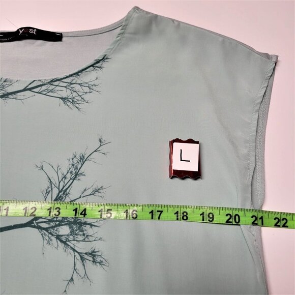 Sleeveless Green Tunic Top Summer Top Loose Fitting Top Travel Top Size L- NEW ! - Picture 10 of 11